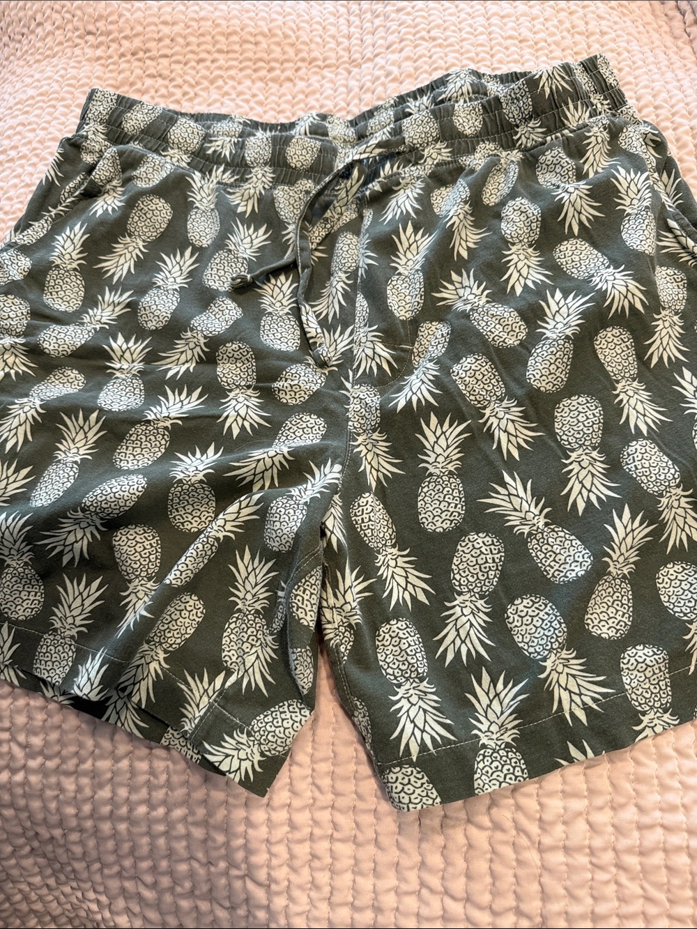 H&M Olive Green Pineapple Swim Shorts